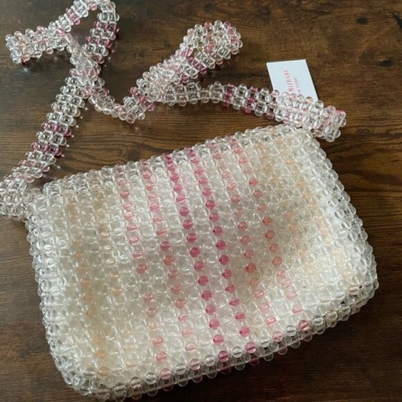 Isaac Mizrahi stunningly beaded Crossbody bag, beautifully detailed NWT Pink - Picture 2 of 12